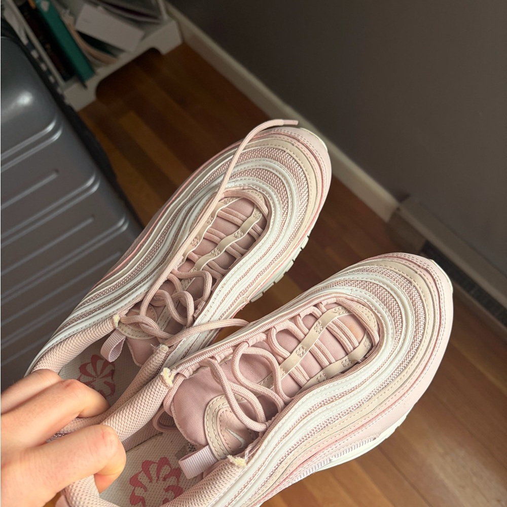 Nike Women's Pink and White Sneakers